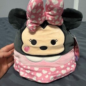 Squishmallow Kellytoy Plush with Pink Heart Pattern